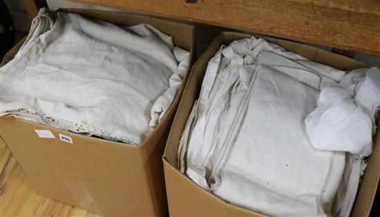 A large quantity of French Provincial linen sheets